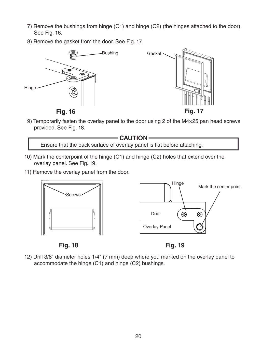 Hoshizaki C-100BAF-DS instruction manual BushingGasket Hinge 