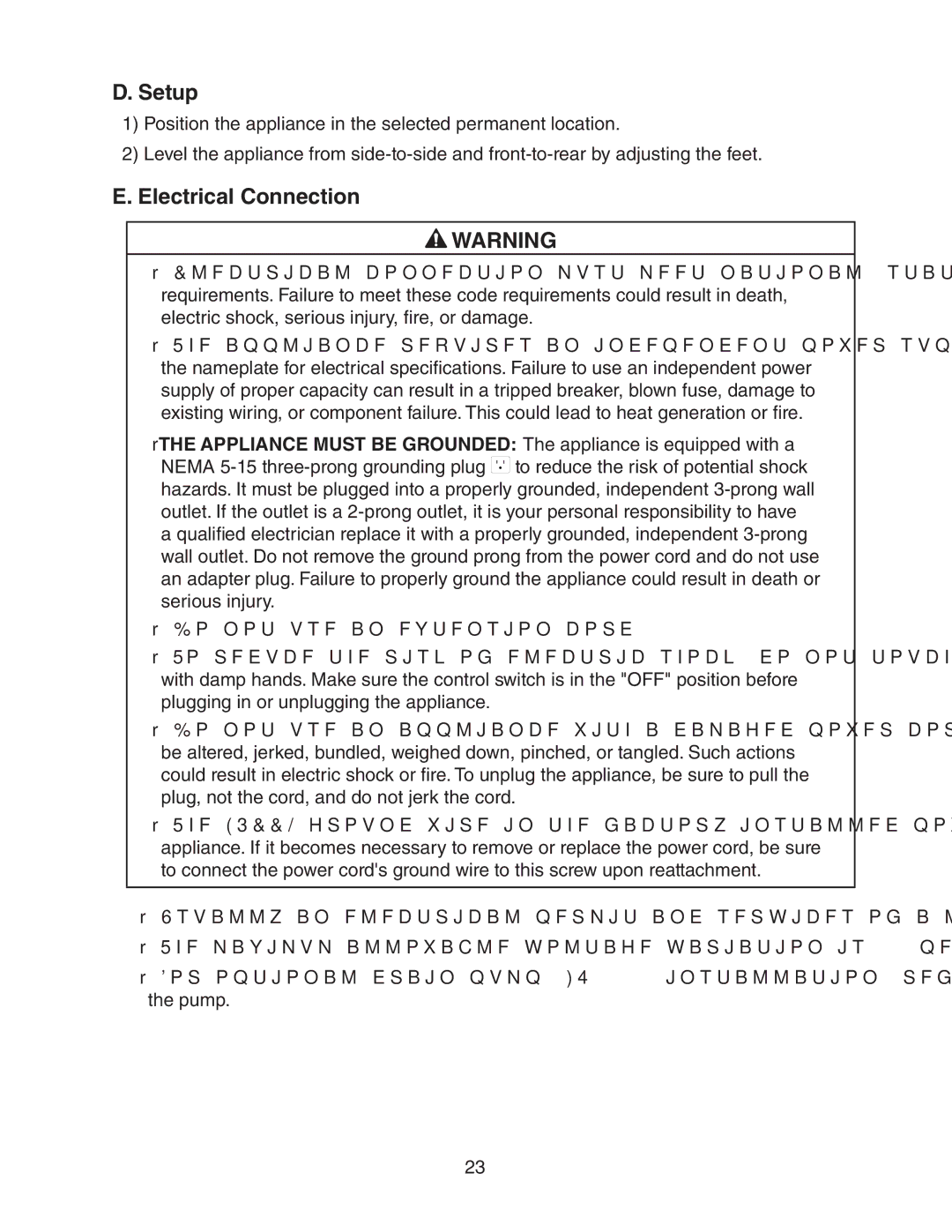 Hoshizaki C-101BAH-ADDS, C-101BAH-DS instruction manual Setup, Electrical Connection 