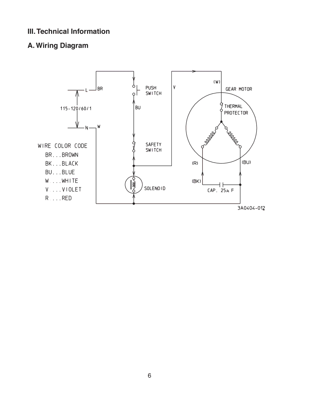 Hoshizaki DB-130H service manual III. Technical Information A. Wiring Diagram 