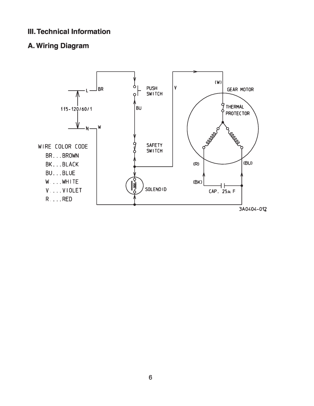 Hoshizaki DB-130H service manual III.Technical Information A. Wiring Diagram 