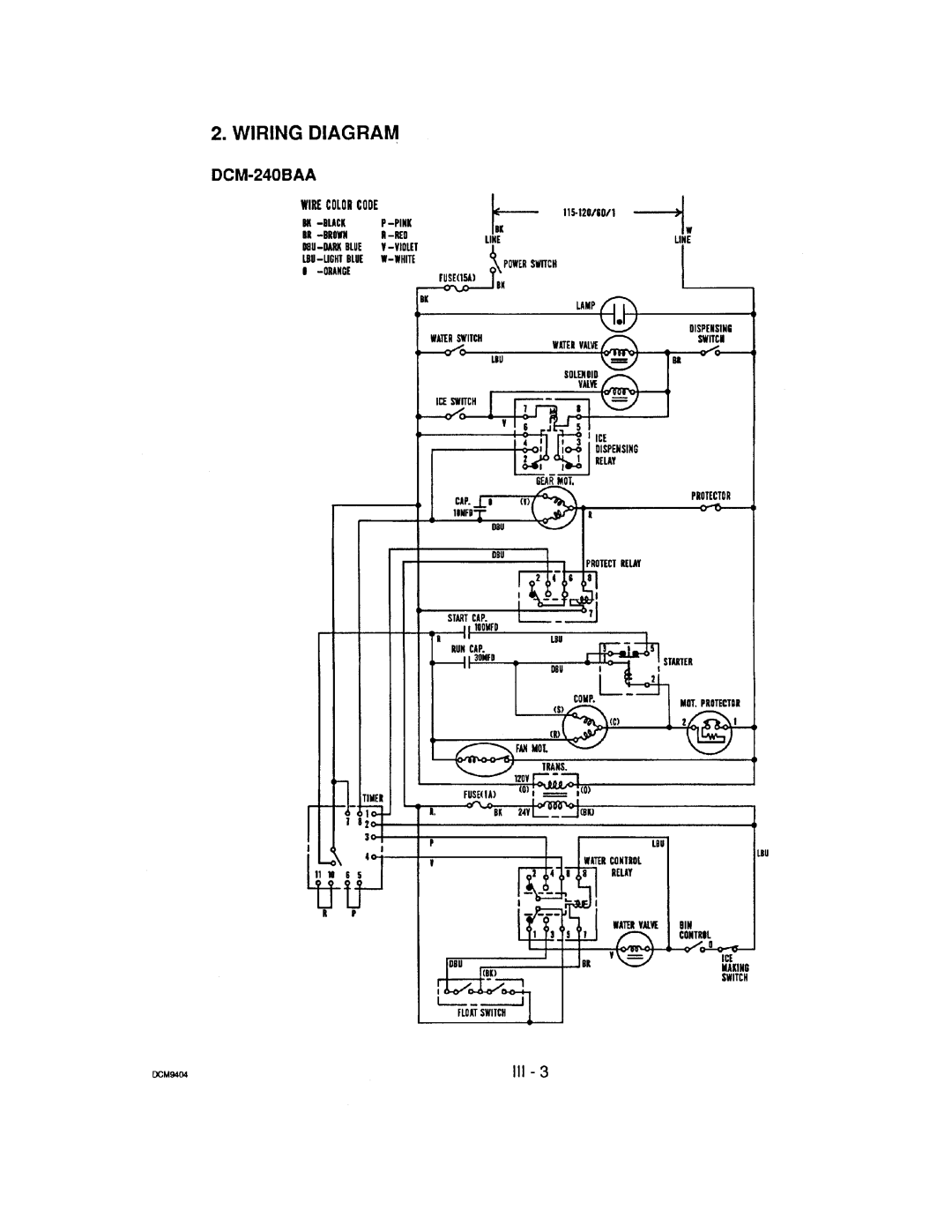 Hoshizaki DCM-240 manual 