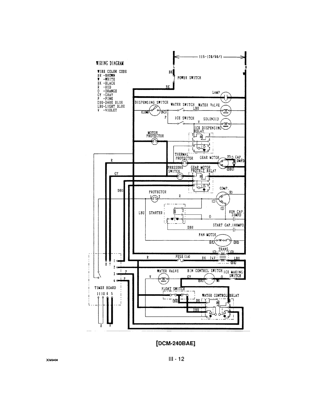 Hoshizaki DCM-240 manual 