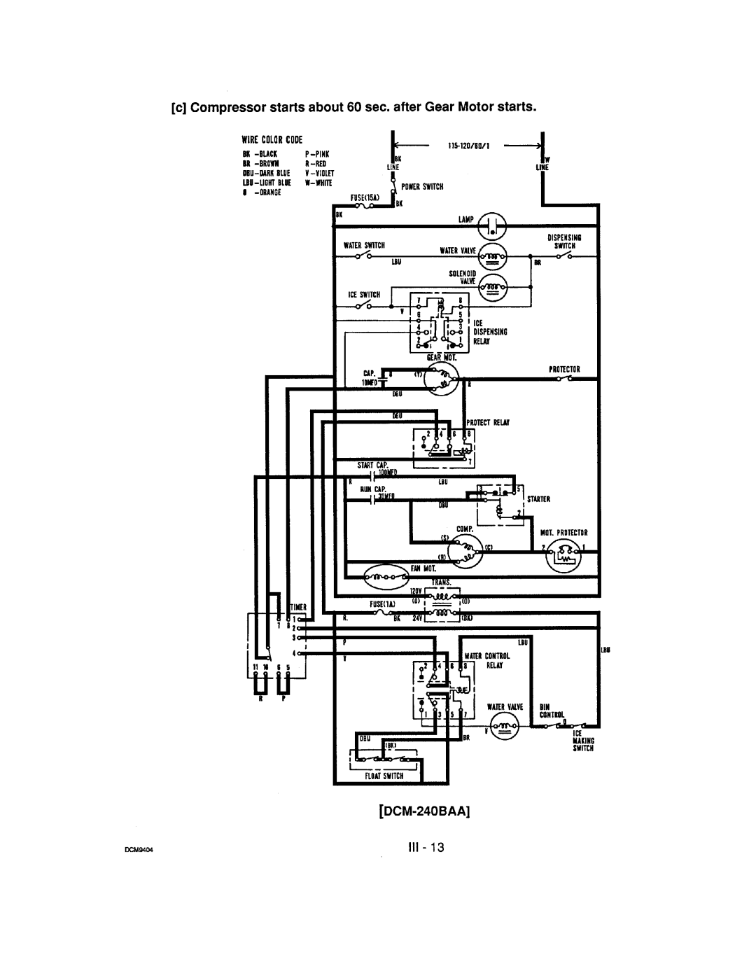 Hoshizaki DCM-240 manual 