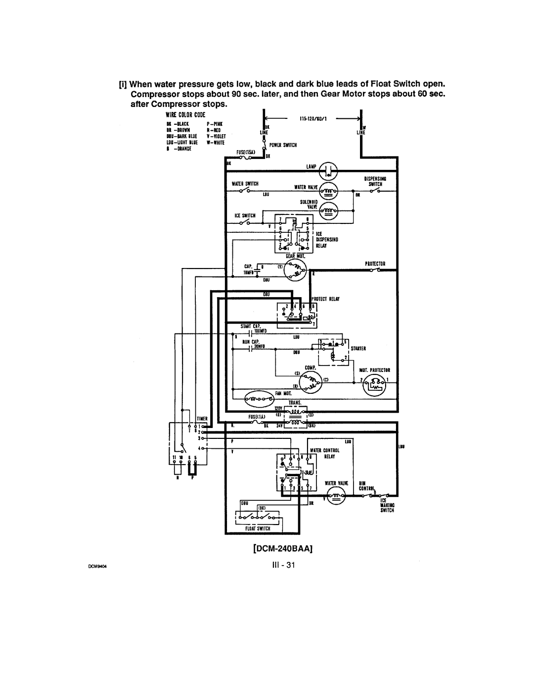 Hoshizaki DCM-240 manual 