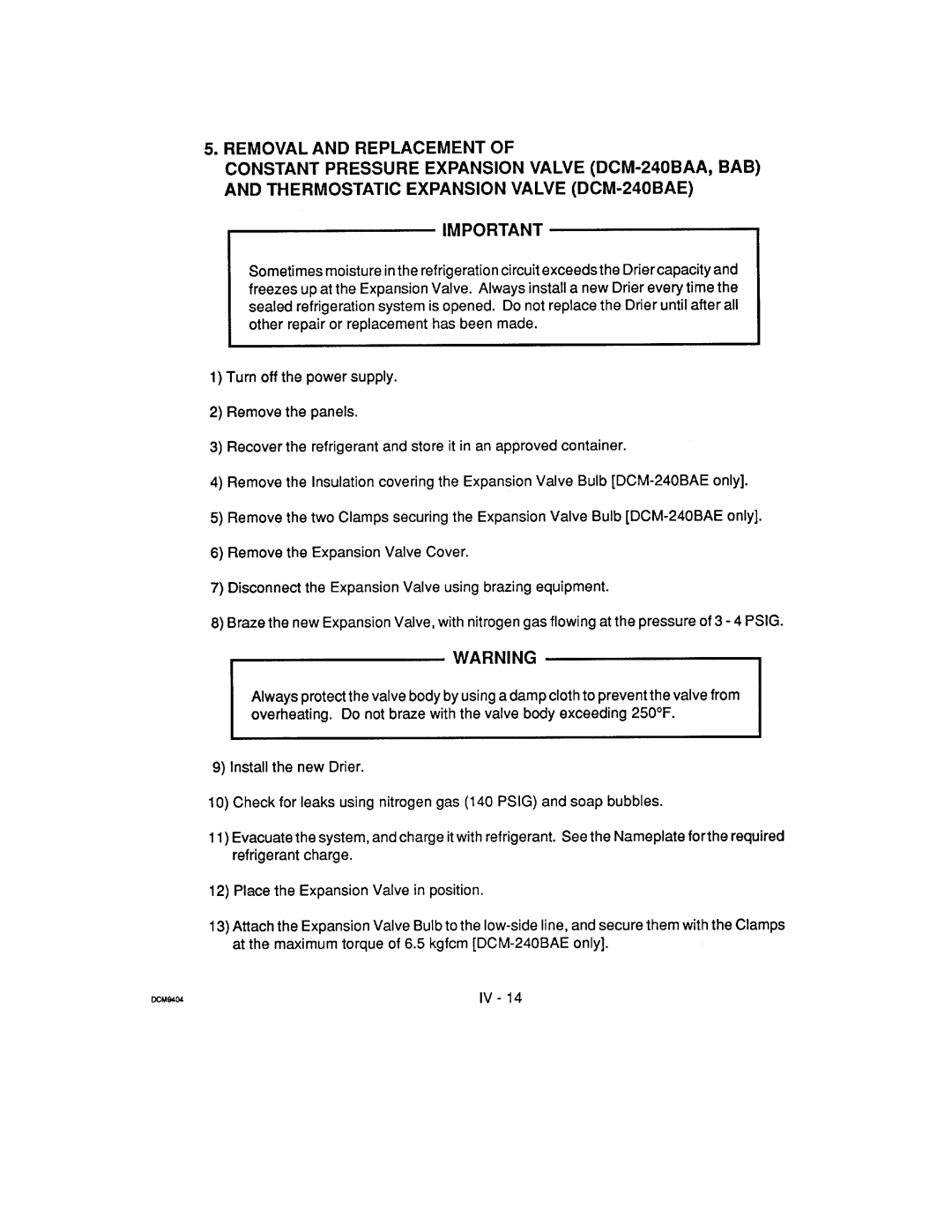 Hoshizaki DCM-240 manual 