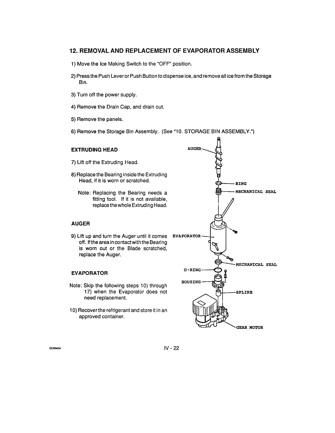 Hoshizaki DCM-240 manual 