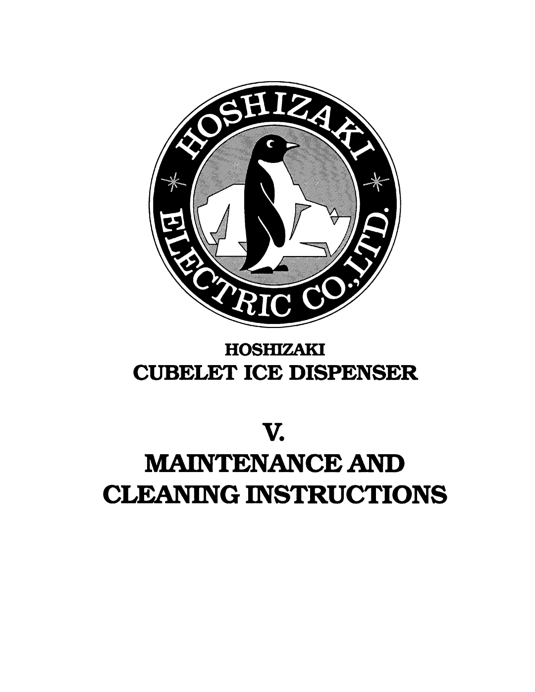 Hoshizaki DCM-240 manual 