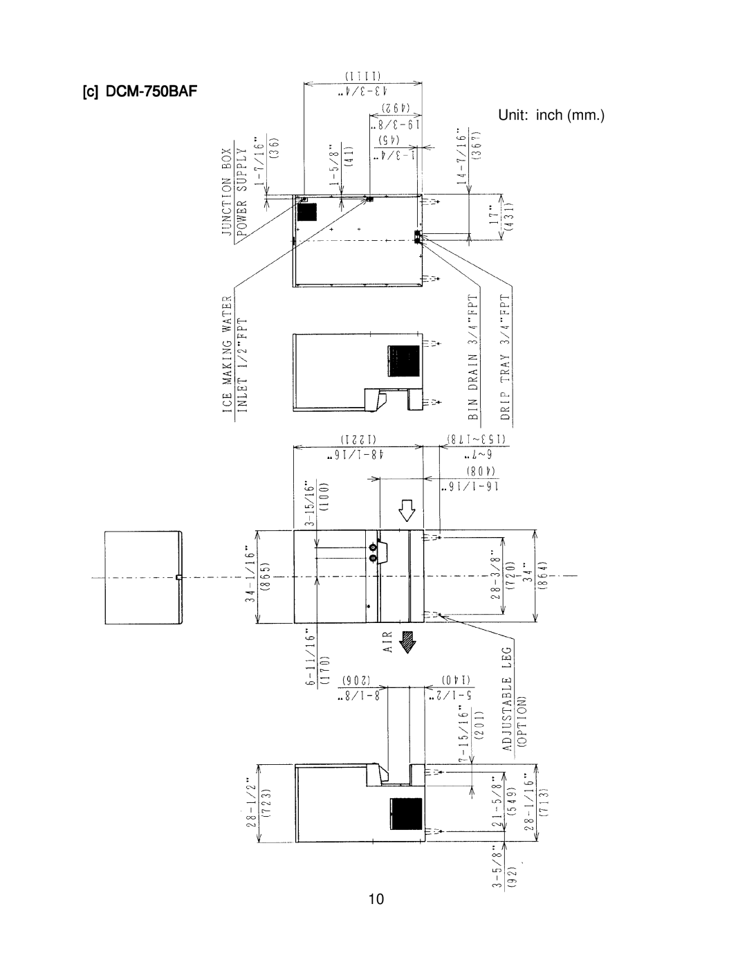 Hoshizaki DMC-750BWF, DCM-500BWF, DMB-750BAF, DCM_500BAF instruction manual DCM-750BAF 