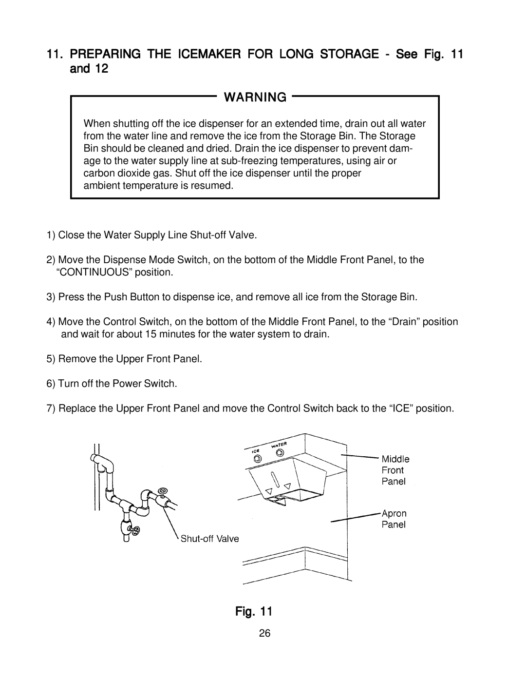 Hoshizaki DMC-750BWF, DCM-500BWF, DMB-750BAF, DCM_500BAF instruction manual Preparing the Icemaker for Long Storage See 