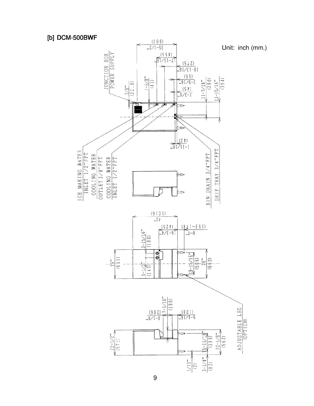 Hoshizaki DMB-750BAF, DMC-750BWF, DCM_500BAF instruction manual DCM-500BWF 