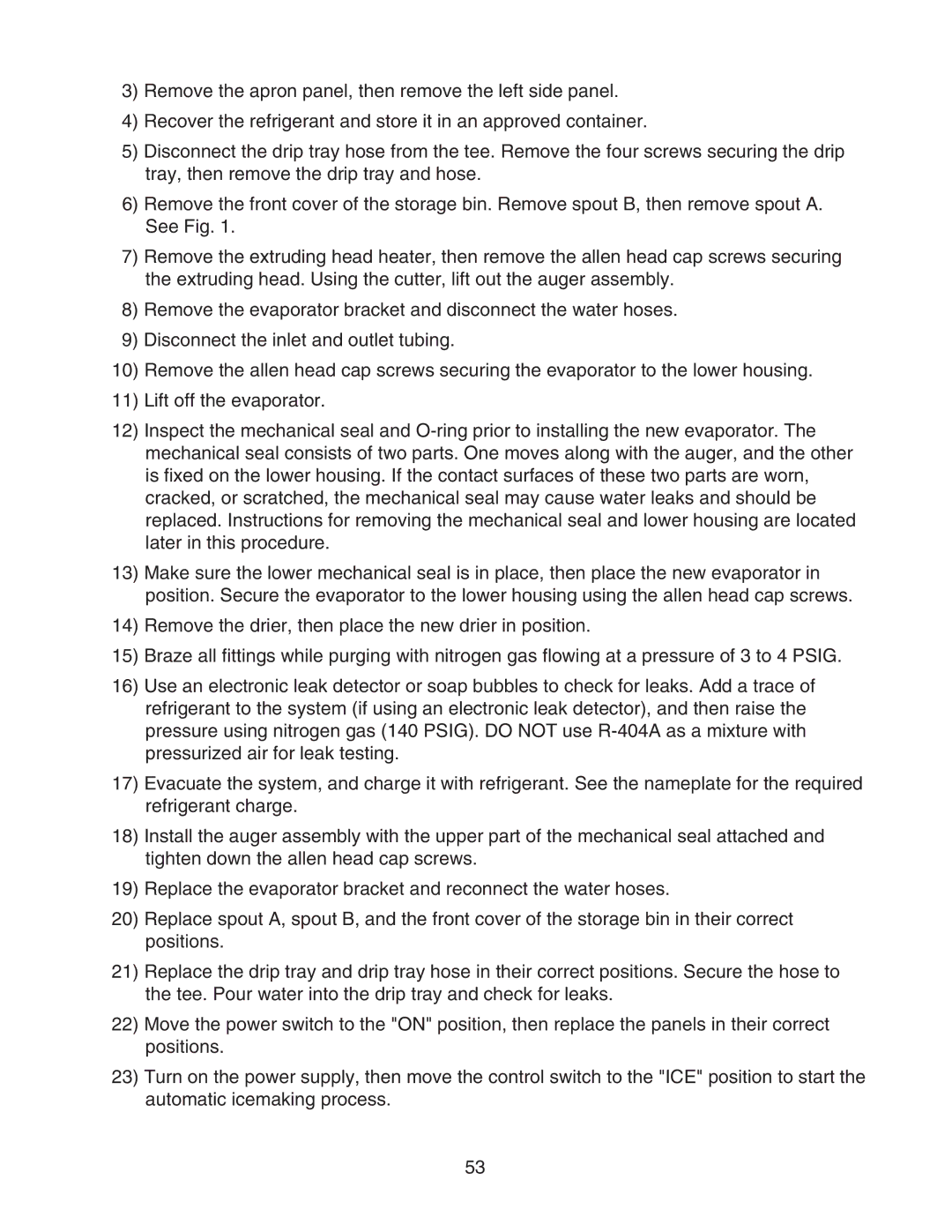 Hoshizaki DCM-500BWH-OS service manual 