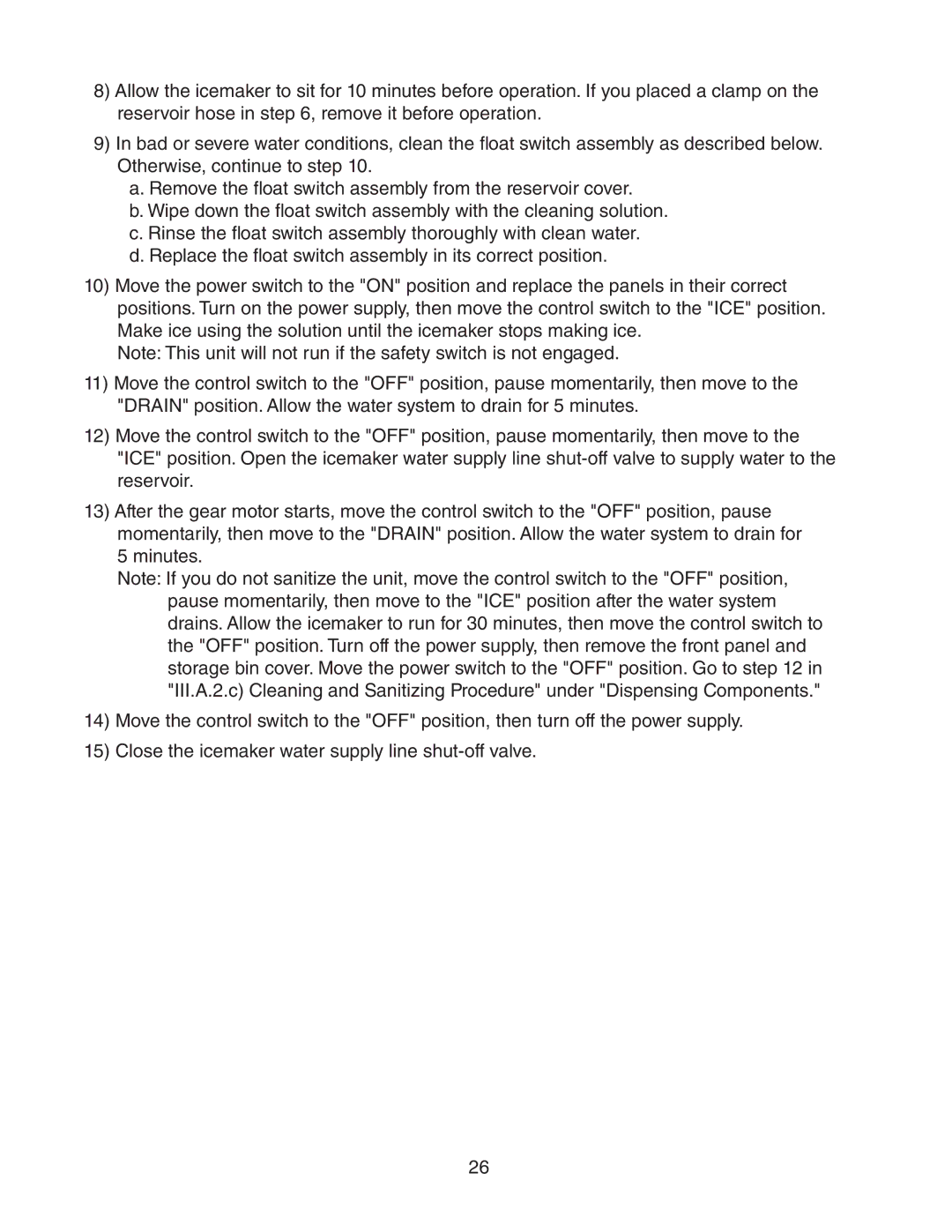 Hoshizaki DCM-751BAH(-OS), DCM-751BWH(-OS) instruction manual 