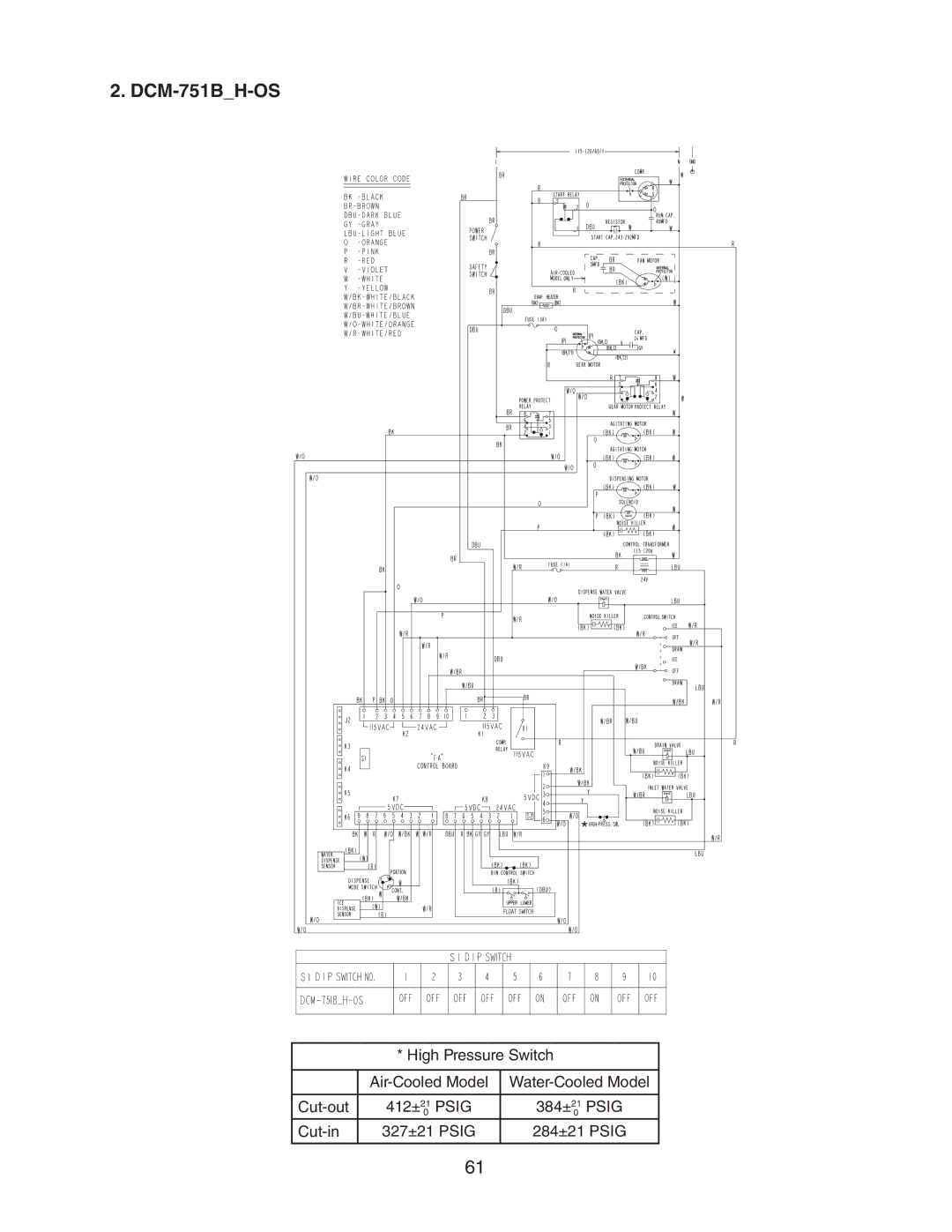 Hoshizaki dcm-75ibah service manual DCM-751BH-OS 