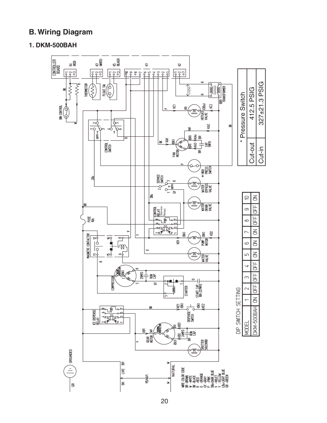 Hoshizaki DKM-500BAH service manual Wiring Diagram 