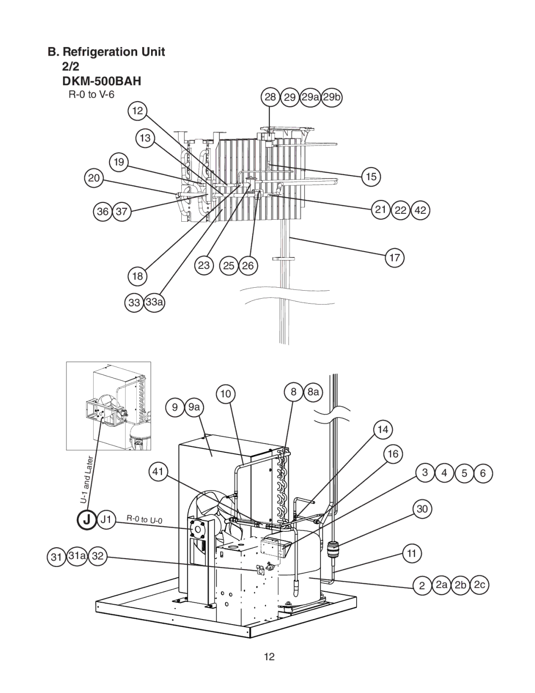 Hoshizaki DKM-500BWH manual 28 29 29a 29b, 31 31a 23 25 33 33a, 2a 2b 2c 