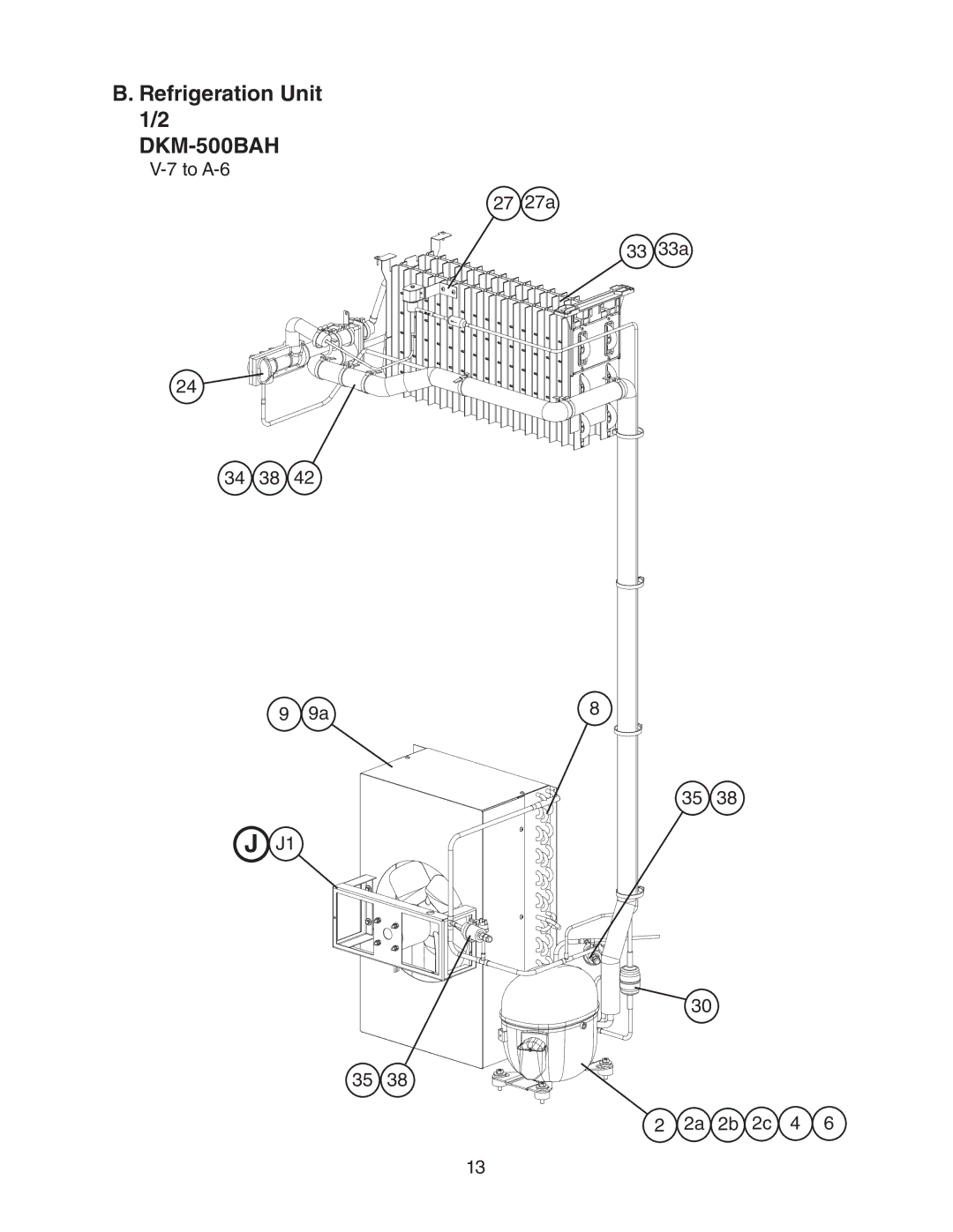 Hoshizaki DKM-500BWH manual To A-6 27 27a 33 33a 34 38 2a 2b 2c 4 