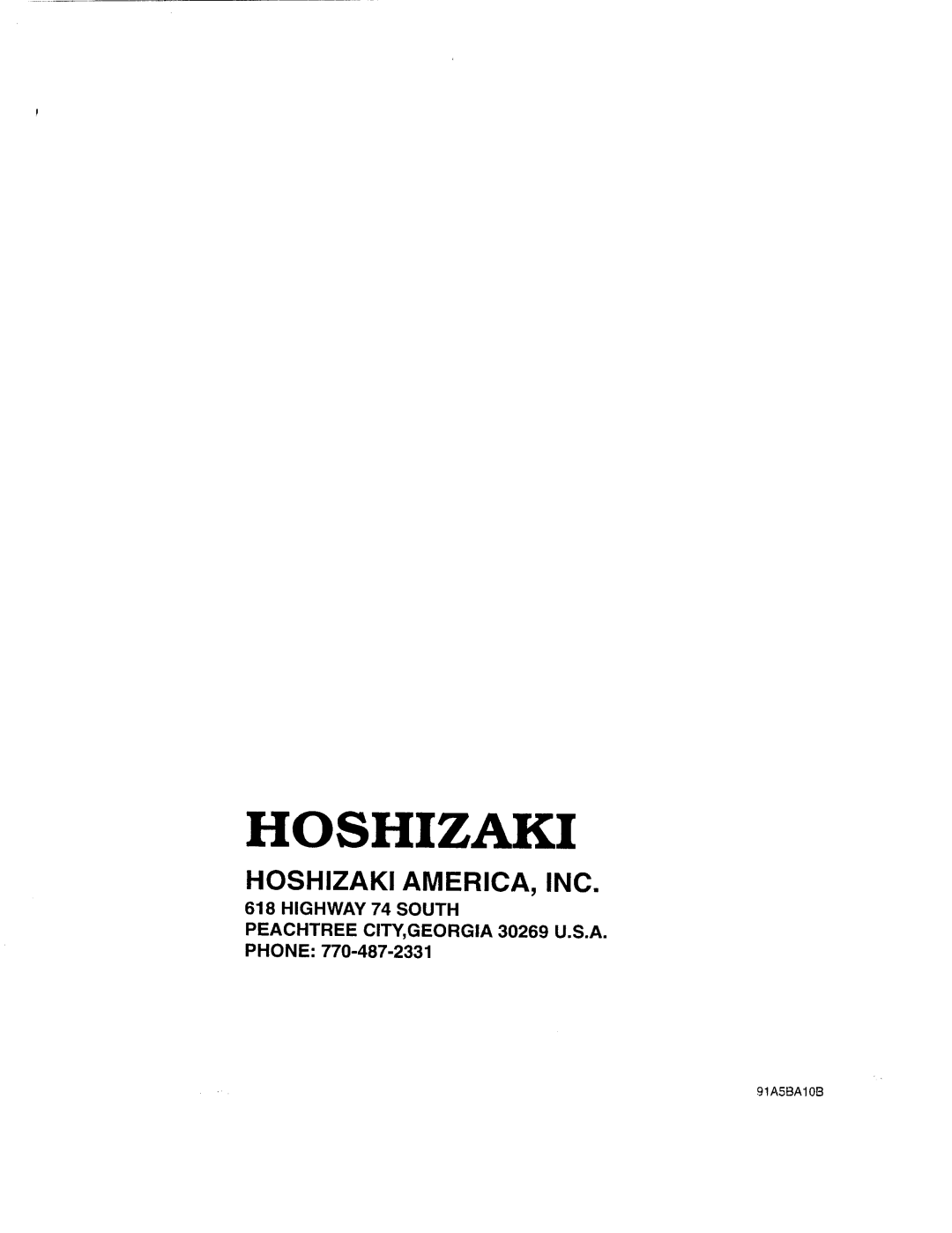 Hoshizaki DM-180AX, DM-180A8, DM-180A6 manual 