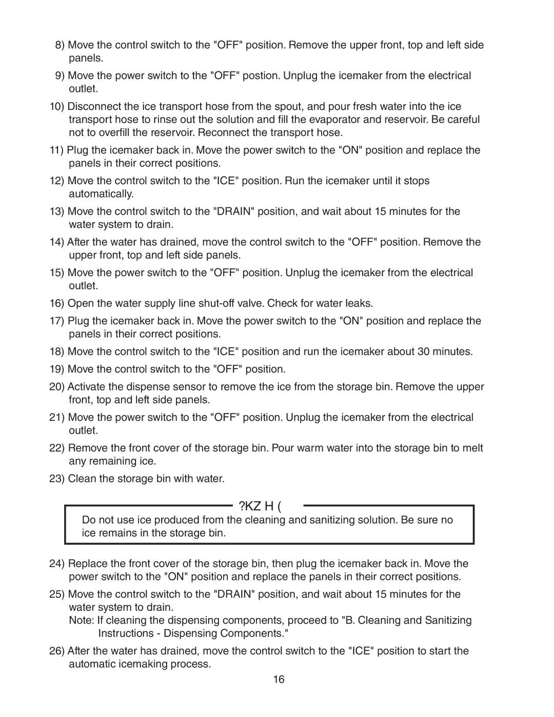 Hoshizaki DT-400BAH-OS instruction manual 