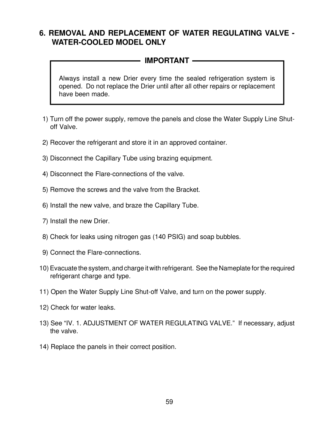 Hoshizaki F-1000MWF/-C, F-1000MAF/-C, F-1000MLF/-C, F-1000MRF/-C service manual 