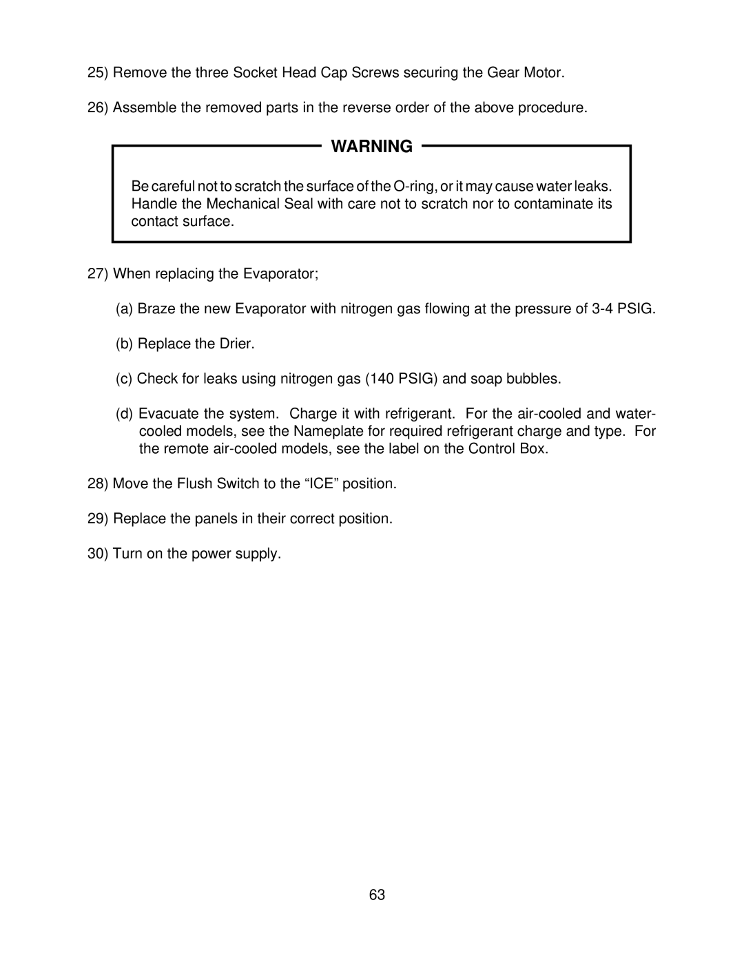 Hoshizaki F-1000MWF/-C, F-1000MAF/-C, F-1000MLF/-C, F-1000MRF/-C service manual 