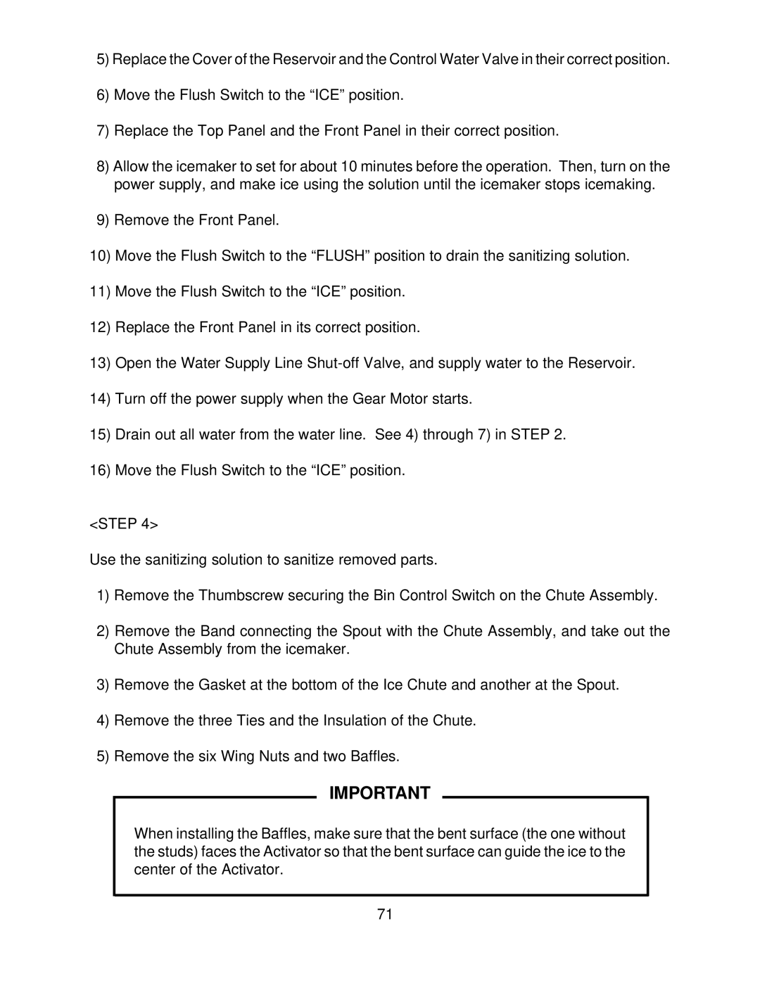 Hoshizaki F-1000MWF/-C, F-1000MAF/-C, F-1000MLF/-C, F-1000MRF/-C service manual 