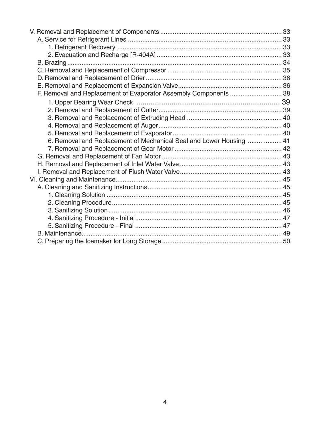 Hoshizaki F-300BAF service manual Upper Bearing Wear Check 