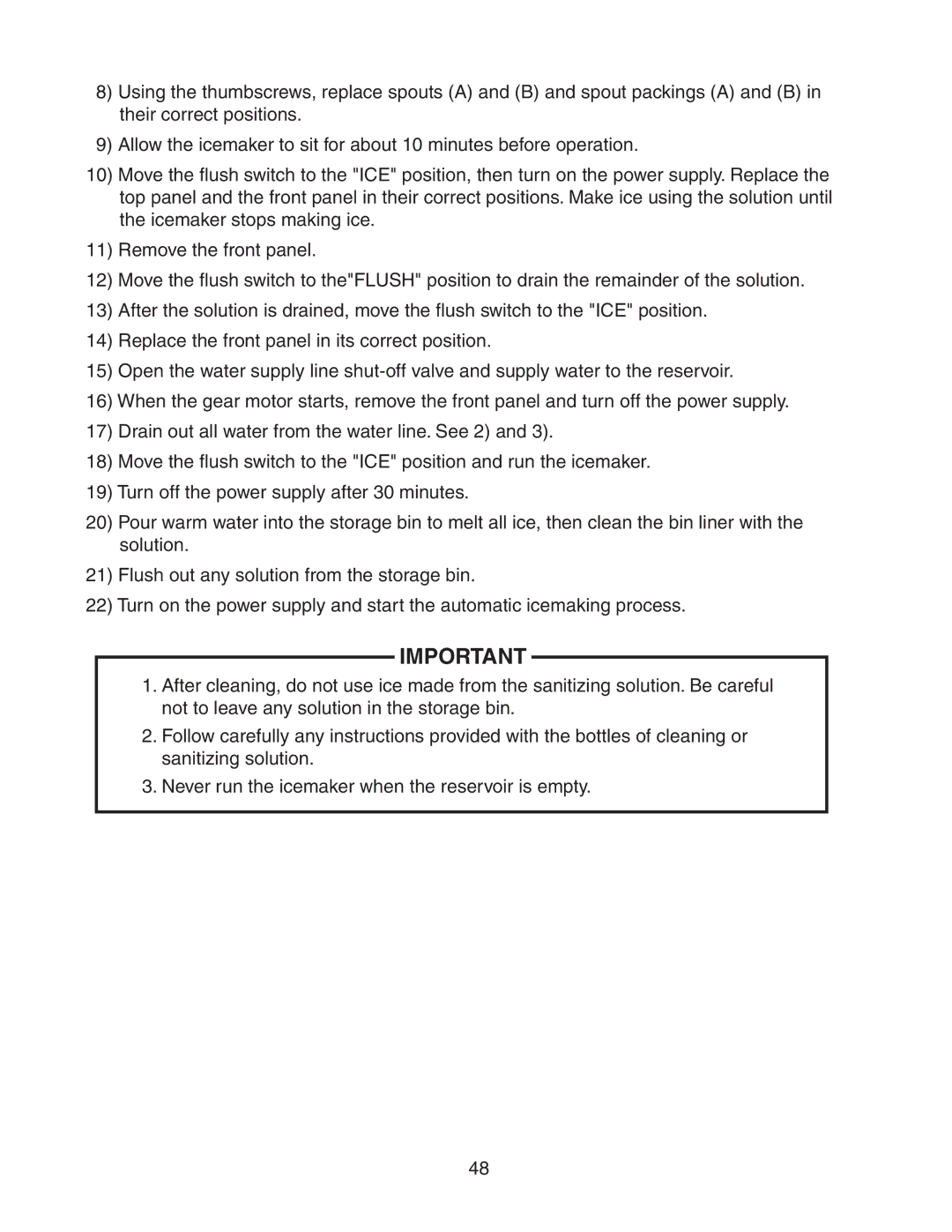 Hoshizaki F-300BAF service manual 