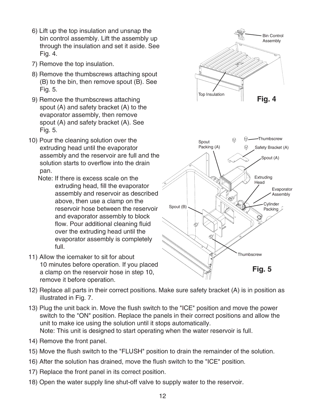 Hoshizaki F-330BAH(-C) instruction manual Lift up the top insulation and unsnap 