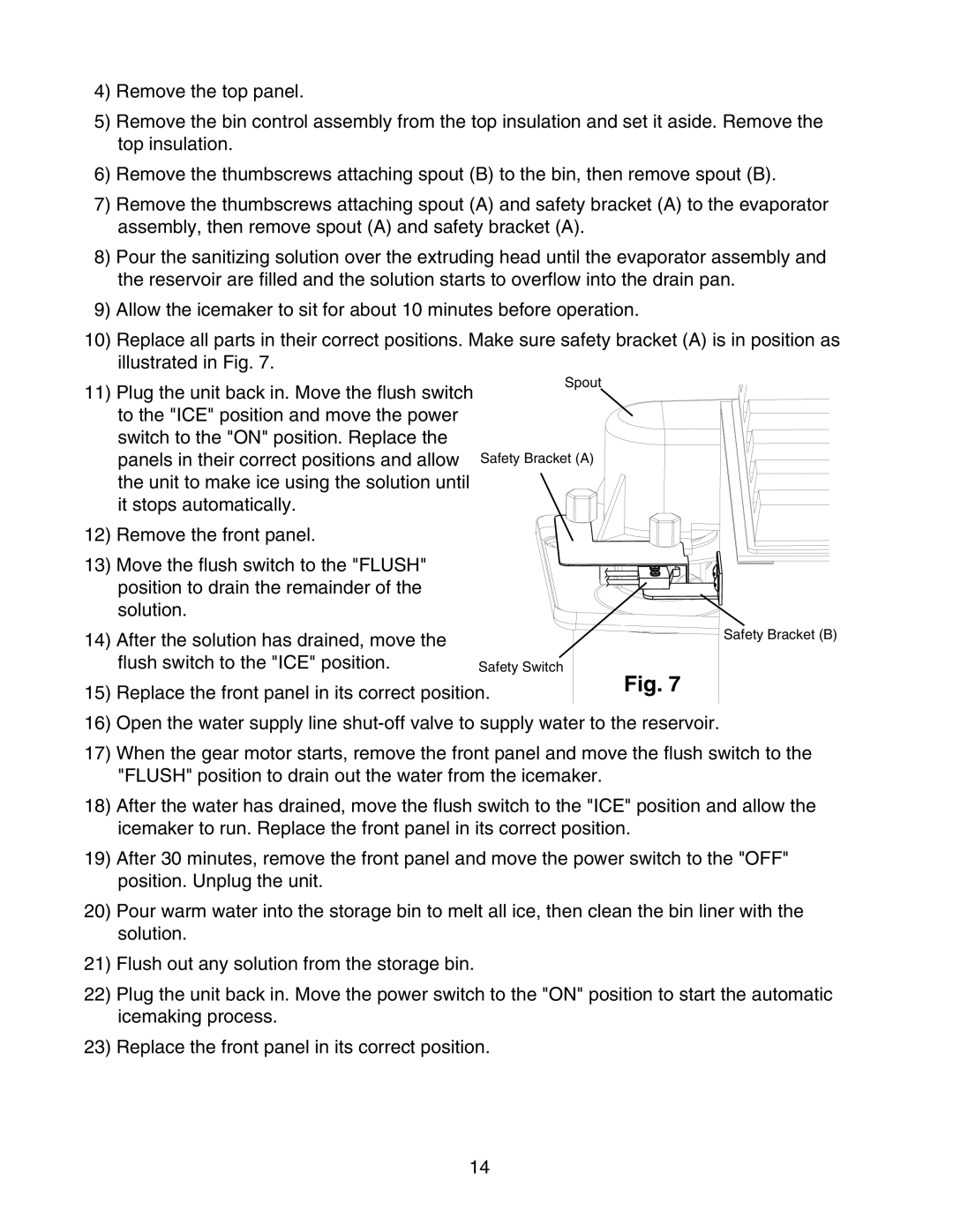 Hoshizaki F-330BAH(-C) instruction manual 4Remove the top panel 
