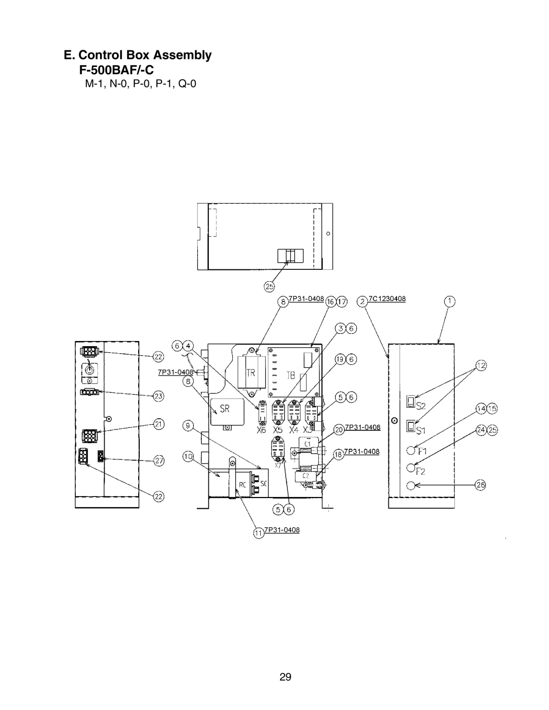 Hoshizaki F-500BAF/-C manual N-0, P-0, P-1, Q-0 