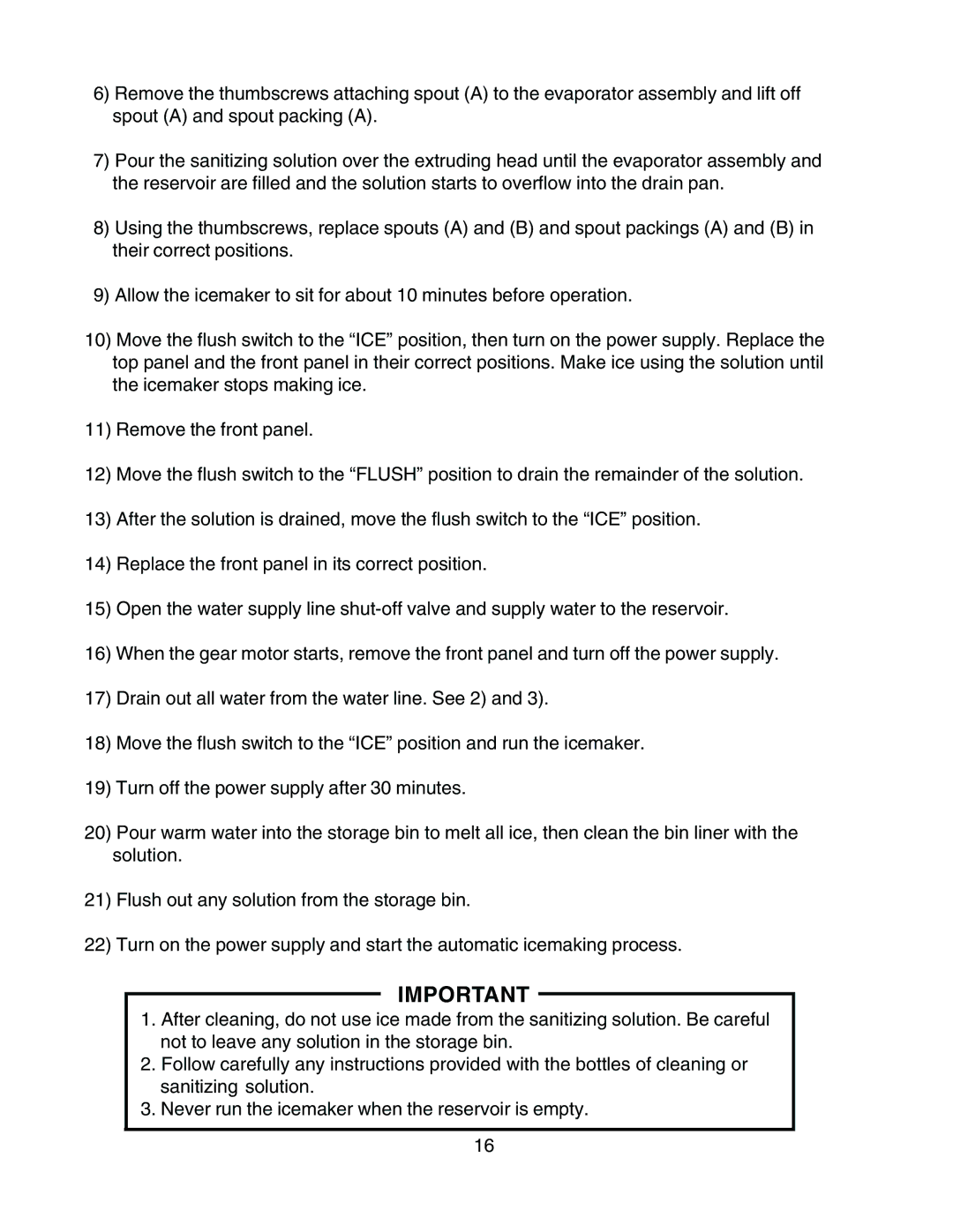 Hoshizaki F-500BAF(-C) instruction manual 