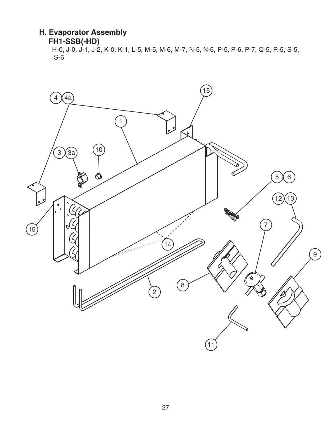 Hoshizaki FH1-SSB(-HD) manual Evaporator Assembly 