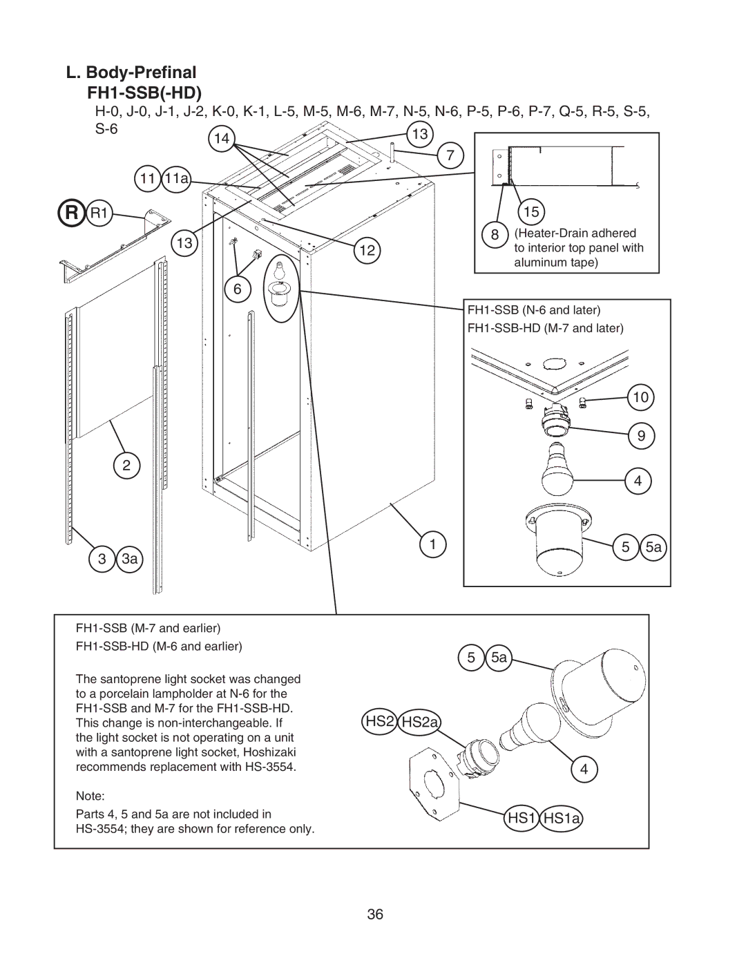 Hoshizaki FH1-SSB(-HD) manual Body-Prefinal, 11a 