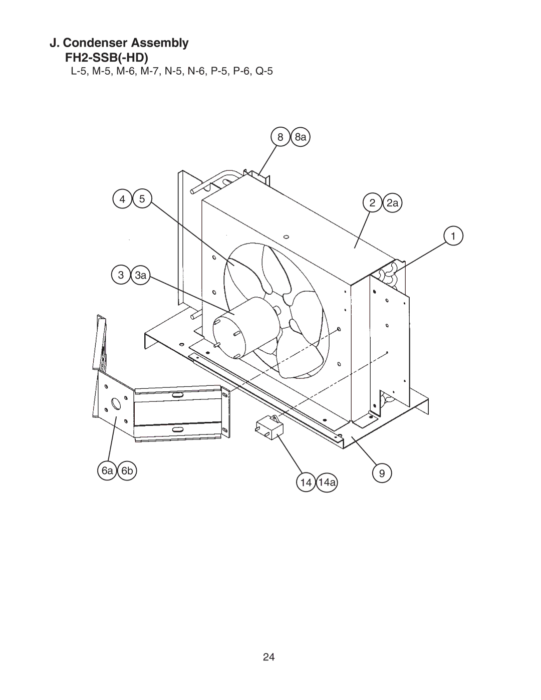 Hoshizaki FH2-SSB manual M-5, M-6, M-7, N-5, N-6, P-5, P-6, Q-5 14a 