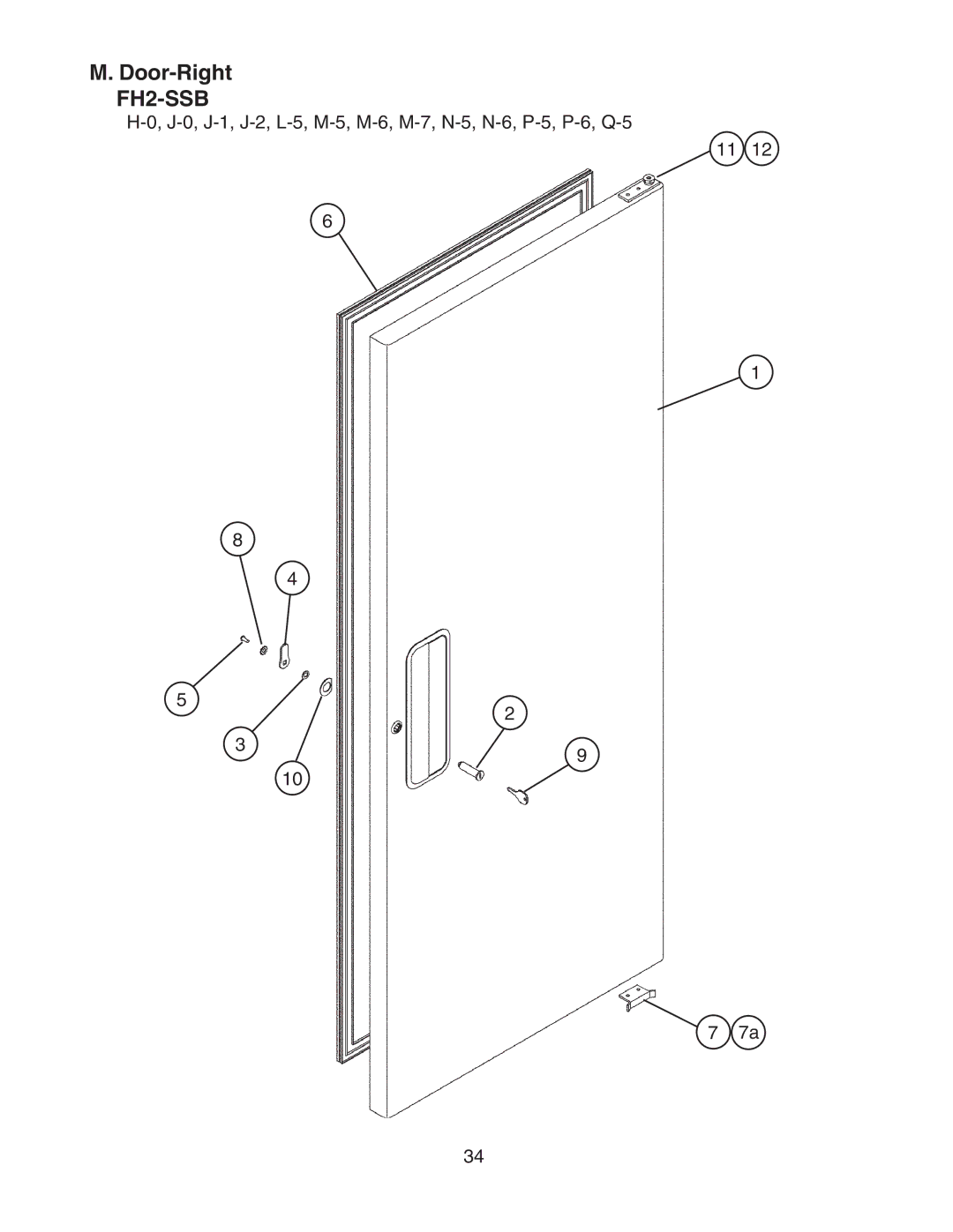 Hoshizaki FH2-SSB manual Door-Right 