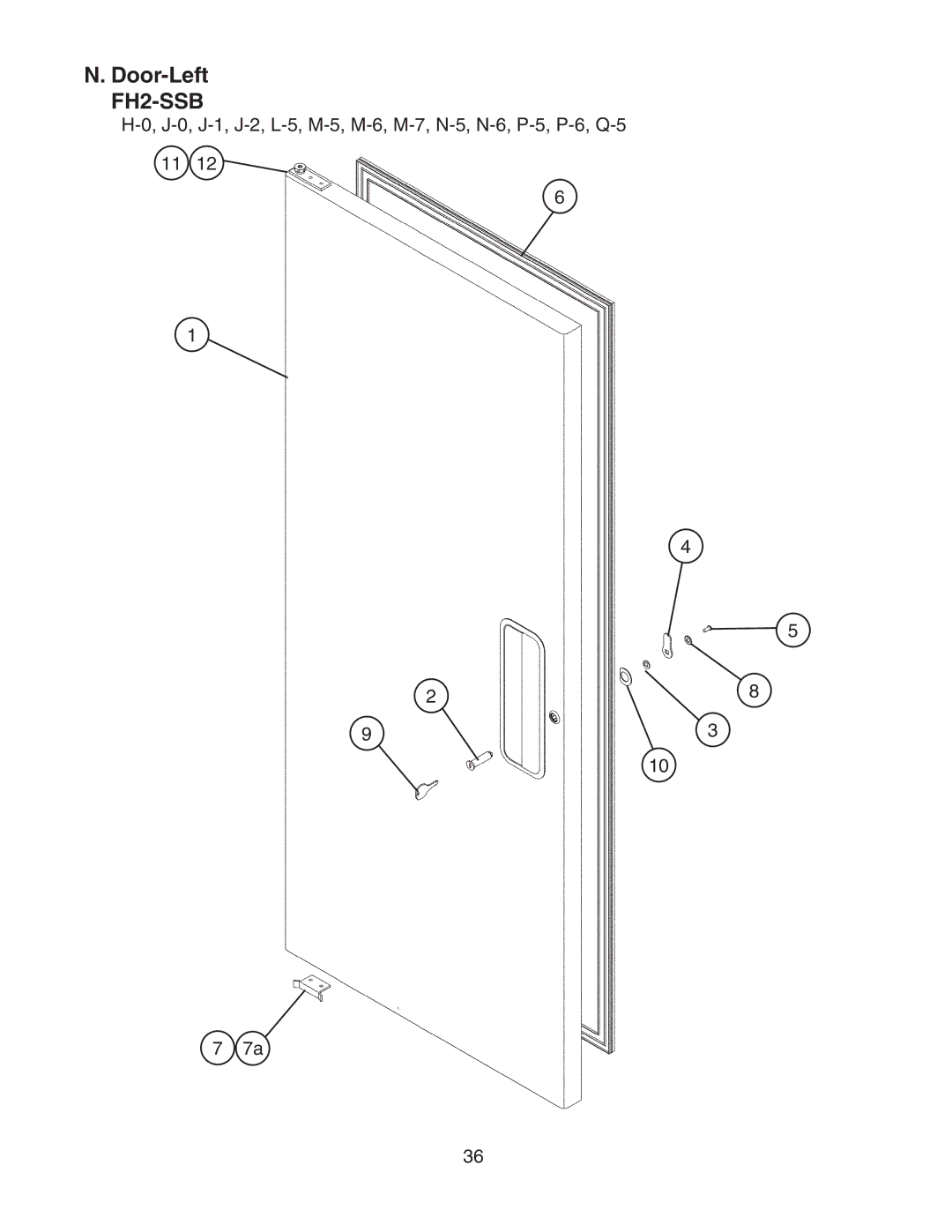 Hoshizaki FH2-SSB manual Door-Left 