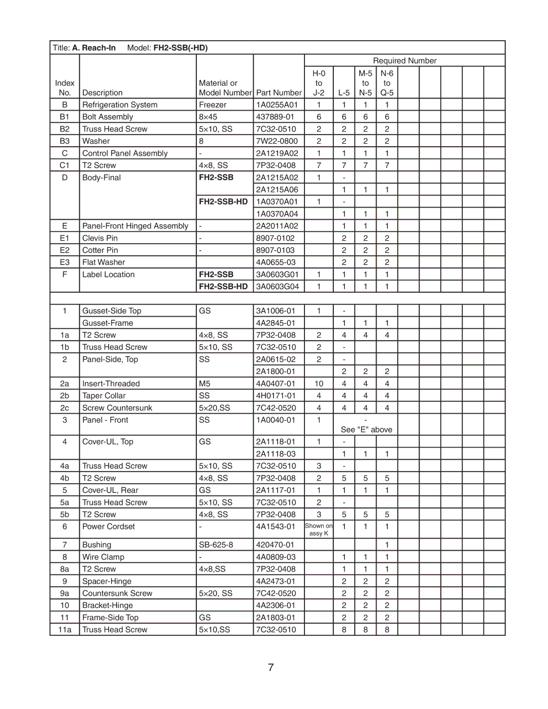 Hoshizaki manual Title A. Reach-In Model FH2-SSB-HD 