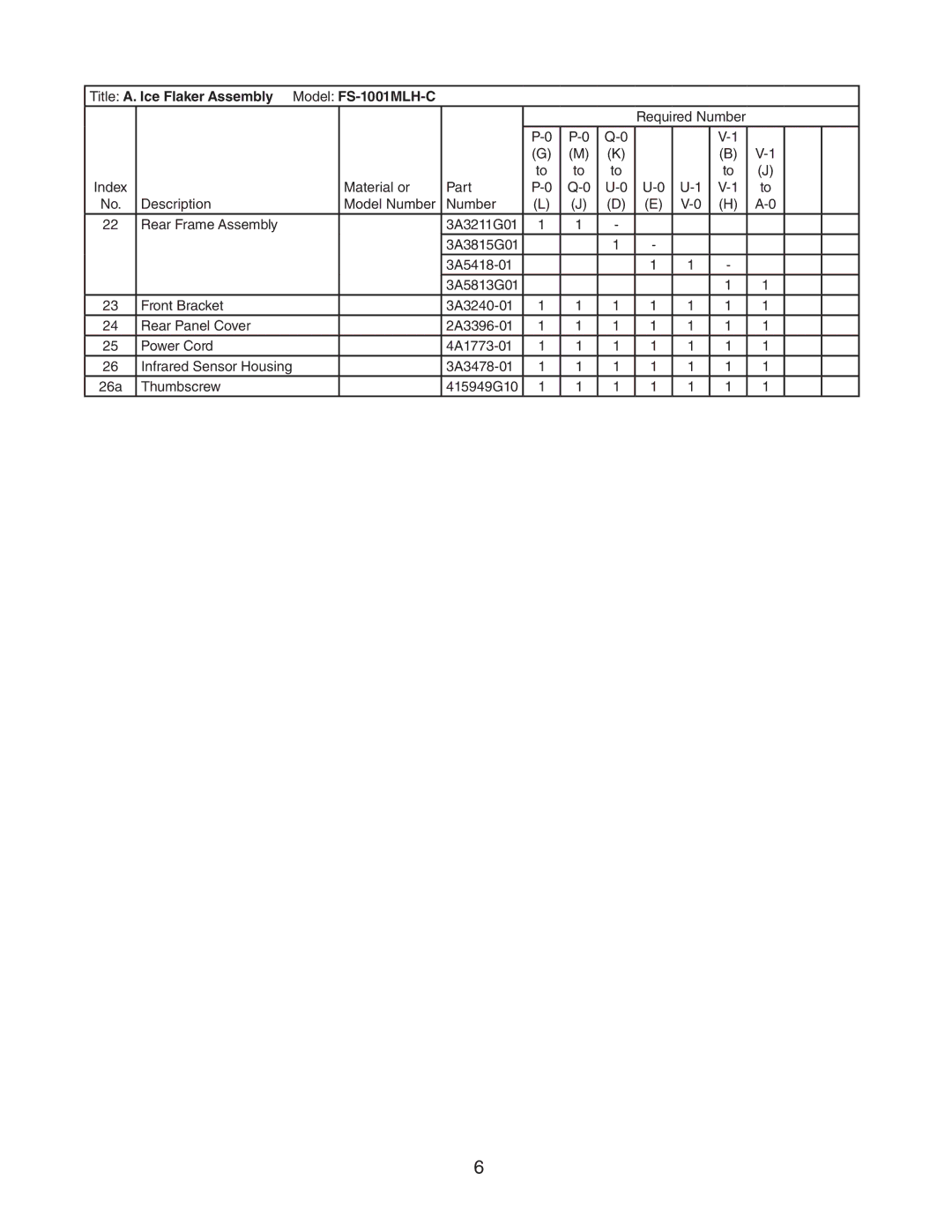 Hoshizaki FS-1001MLH-C manual 3A3478-01 