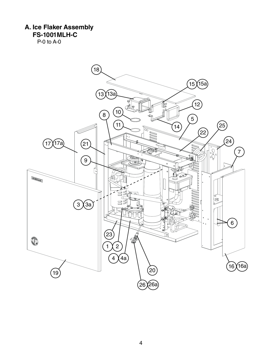 Hoshizaki manual A. Ice Flaker Assembly FS-1001MLH-C 