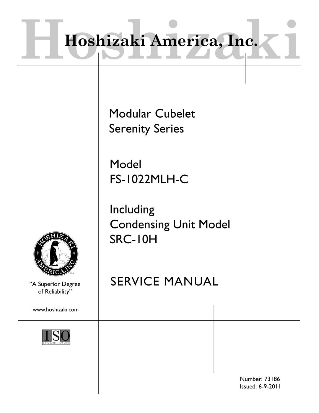 Hoshizaki FS-1022MLH-C service manual SRC-10H 