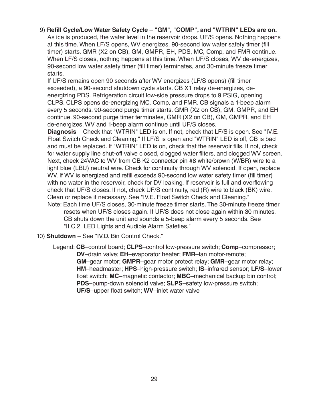 Hoshizaki FS-1022MLH-C service manual 