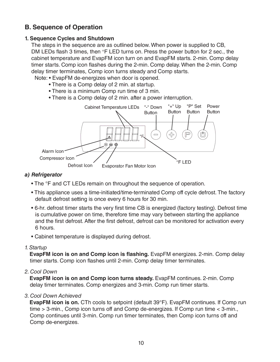 Hoshizaki HR24A service manual Sequence of Operation, Sequence Cycles and Shutdown 