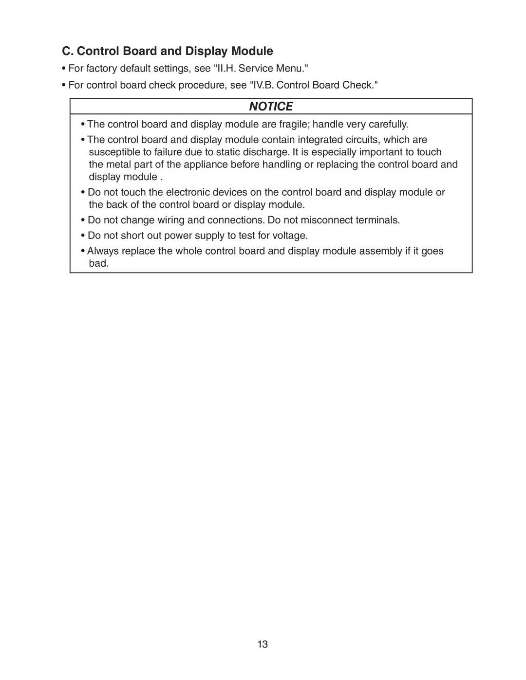 Hoshizaki HR24A service manual Control Board and Display Module 