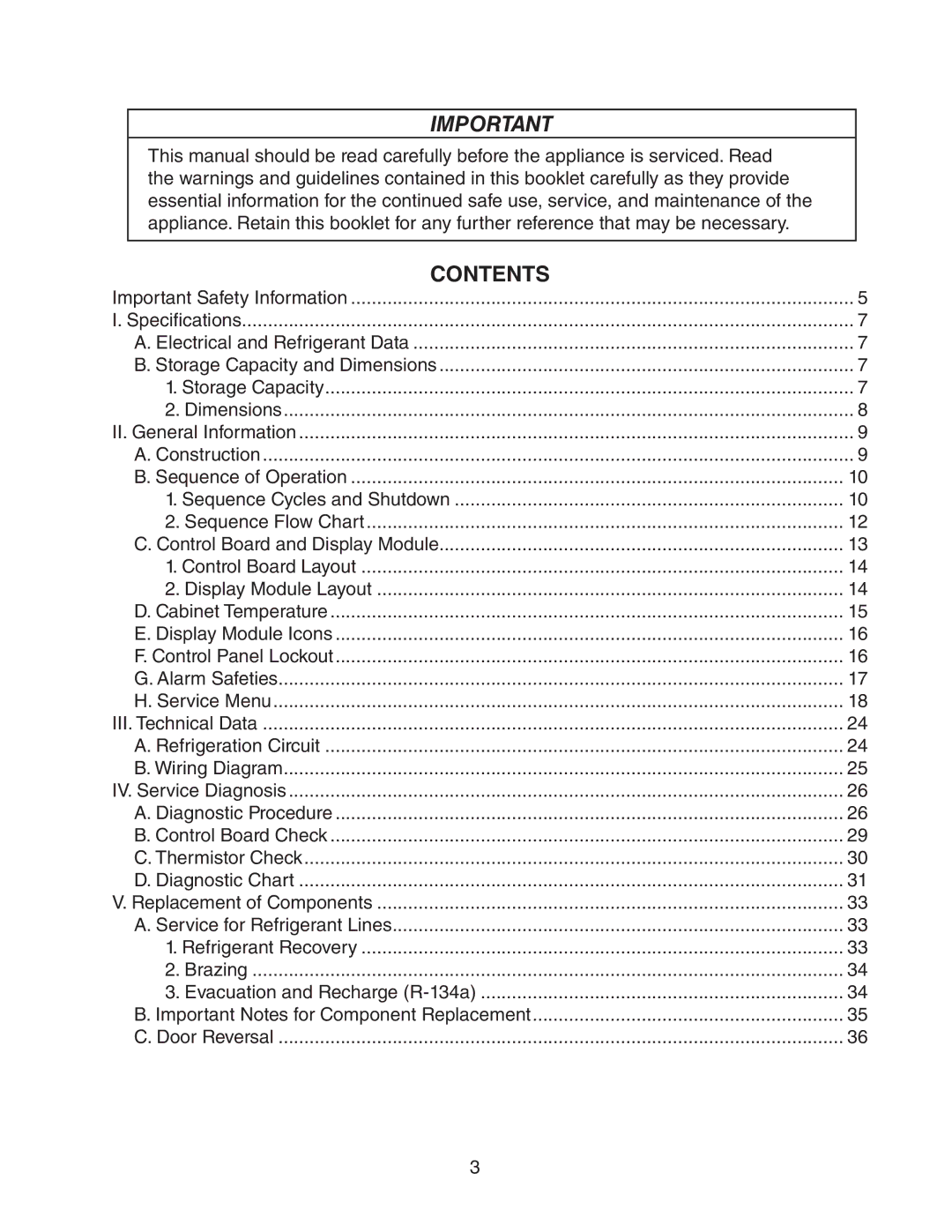 Hoshizaki HR24A service manual Contents 