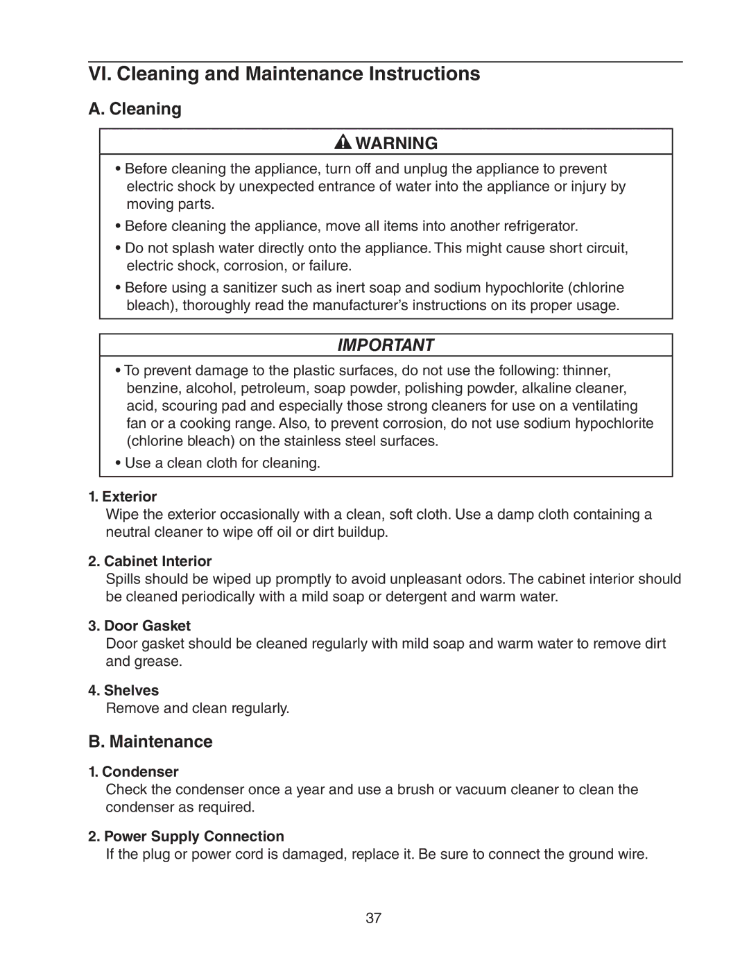 Hoshizaki HR24A service manual Cleaning, Maintenance 