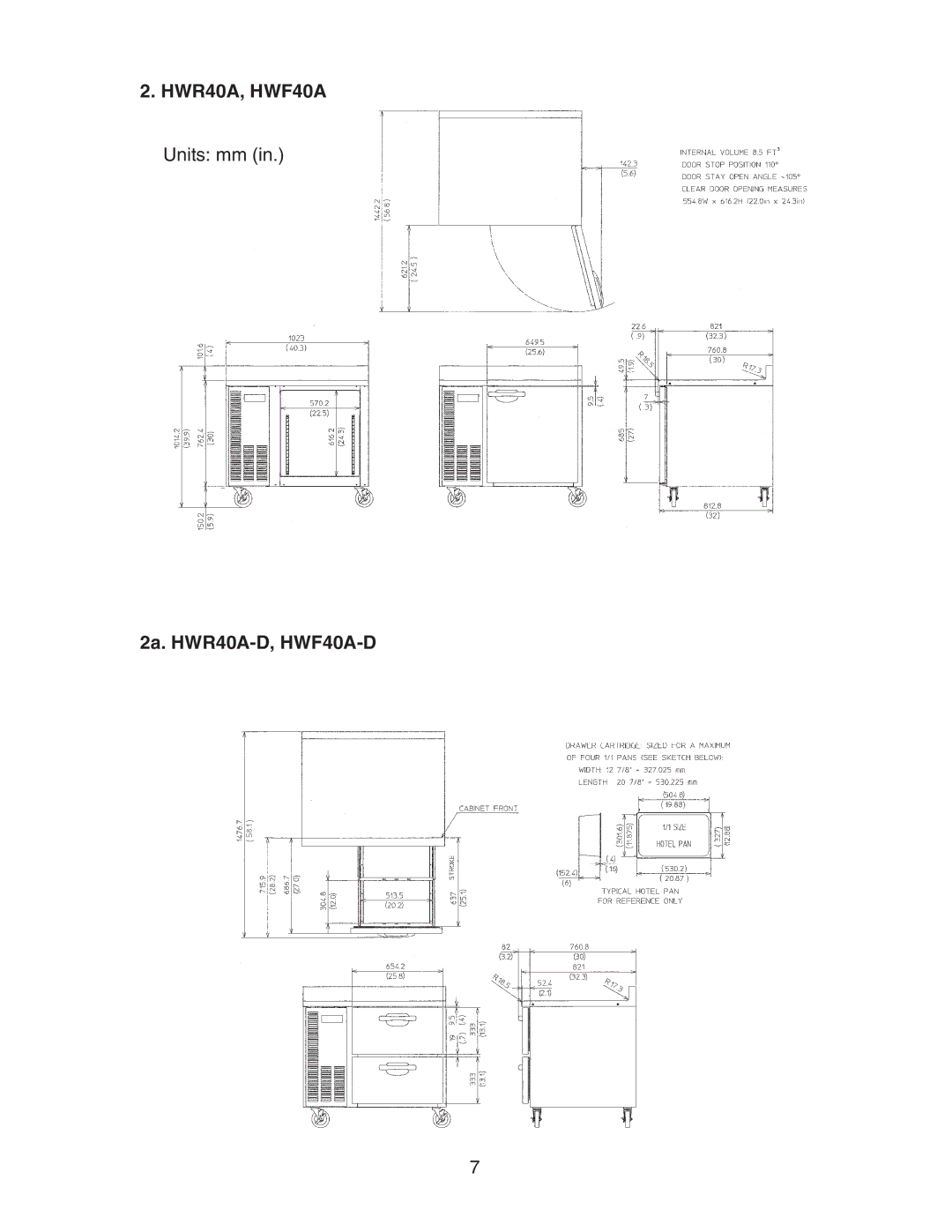 Hoshizaki HUR68A(-D), HWR40A(-D), HUR96A(-D), HUR40A(-D), HWR68A(-D) service manual HWR40A, HWF40A, 2a. HWR40A-D, HWF40A-D 