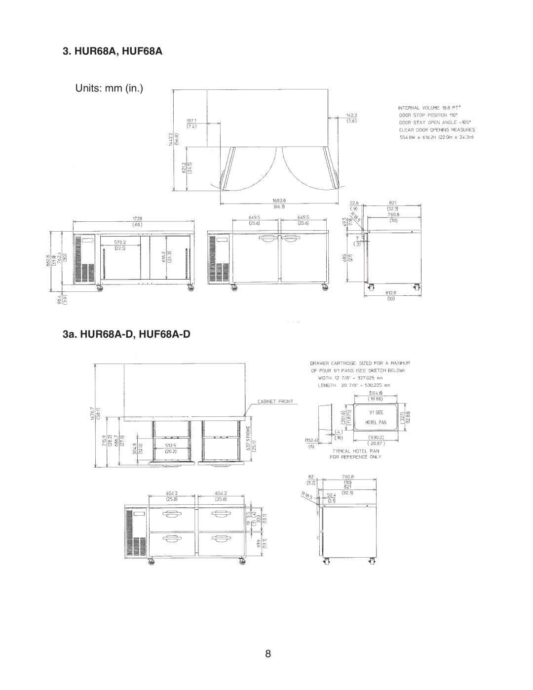 Hoshizaki HUR40A(-D), HWR40A(-D), HUR96A(-D), HUR68A(-D), HWR68A(-D) service manual HUR68A, HUF68A, 3a. HUR68A-D, HUF68A-D 