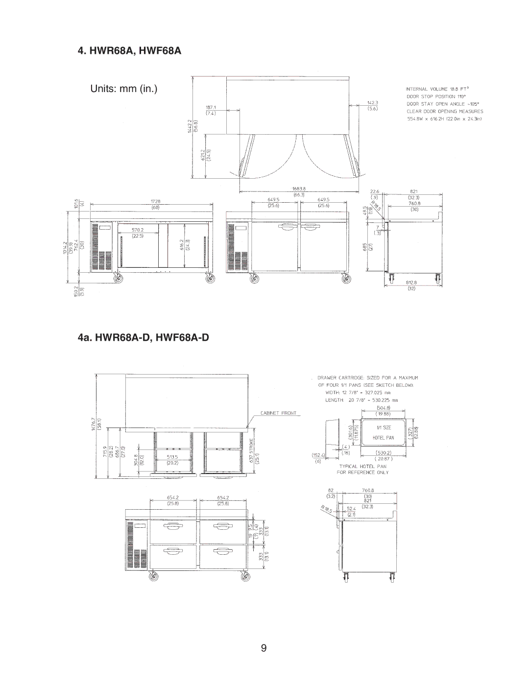 Hoshizaki HWR68A(-D), HWR40A(-D), HUR96A(-D), HUR68A(-D), HUR40A(-D) service manual HWR68A, HWF68A, 4a. HWR68A-D, HWF68A-D 