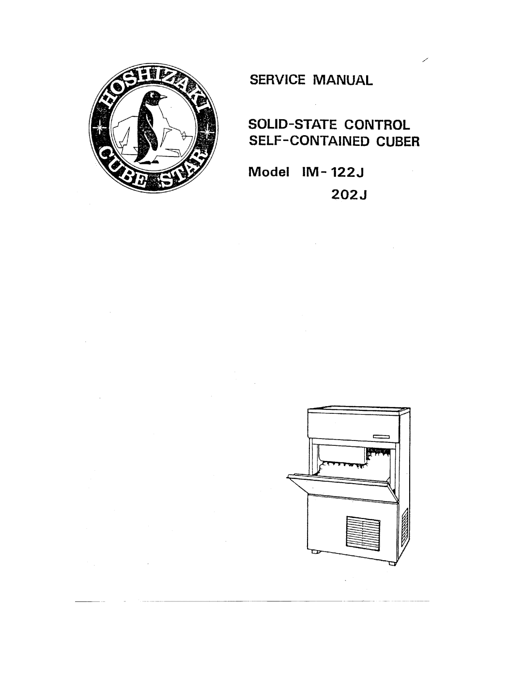 Hoshizaki IM-202J, IM-122J manual 