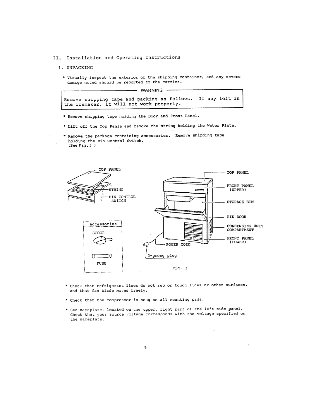 Hoshizaki IM-122J, IM-202J manual 